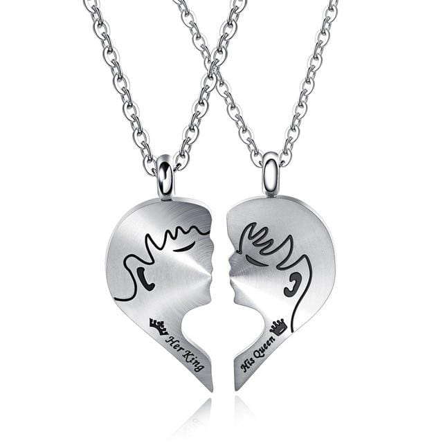 His queen her king necklace