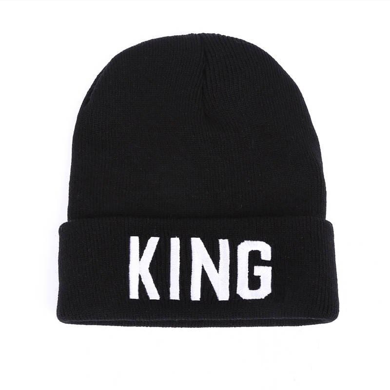 King and queen matching beanies