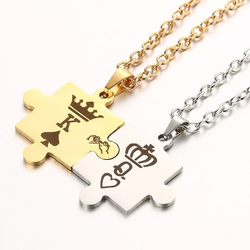 His King Her Queen Crown Necklace