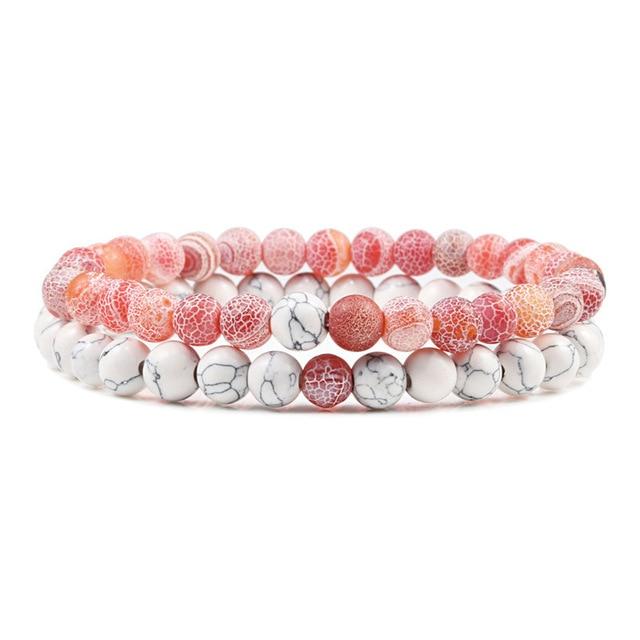 Couple Bead Bracelets Gemstone
