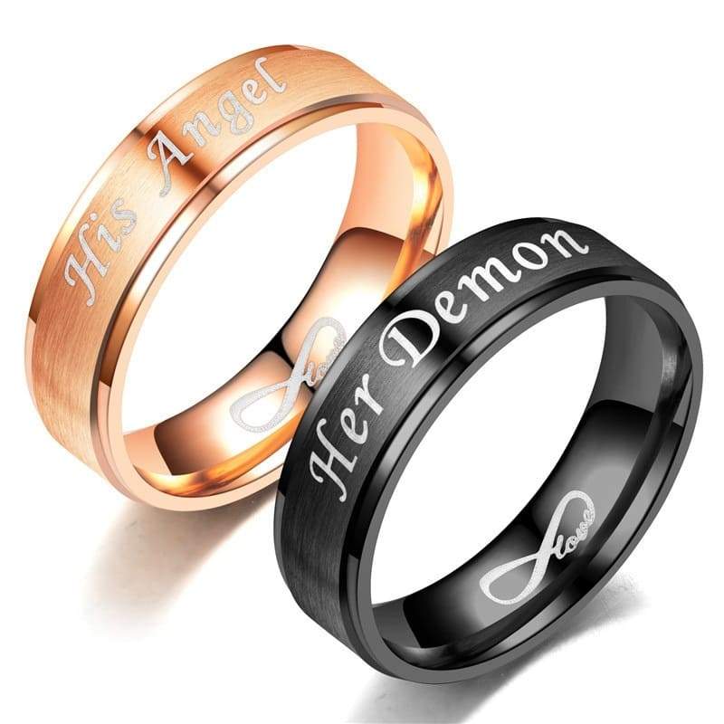 Couple Rings Angel and Demon - Rings