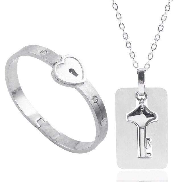 Bracelet with necklace for couples