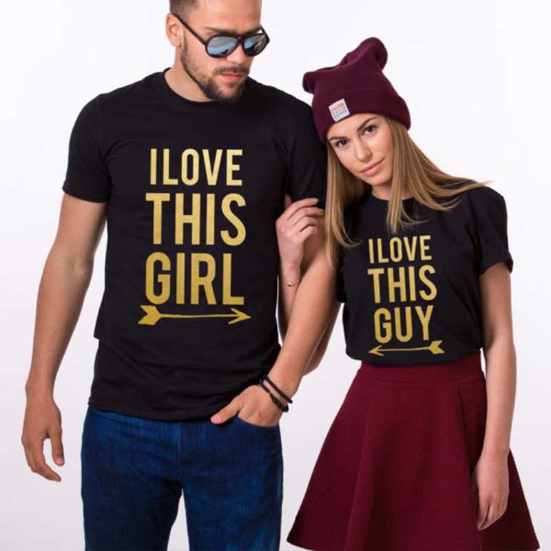 Matching shirts I Love this girl guy