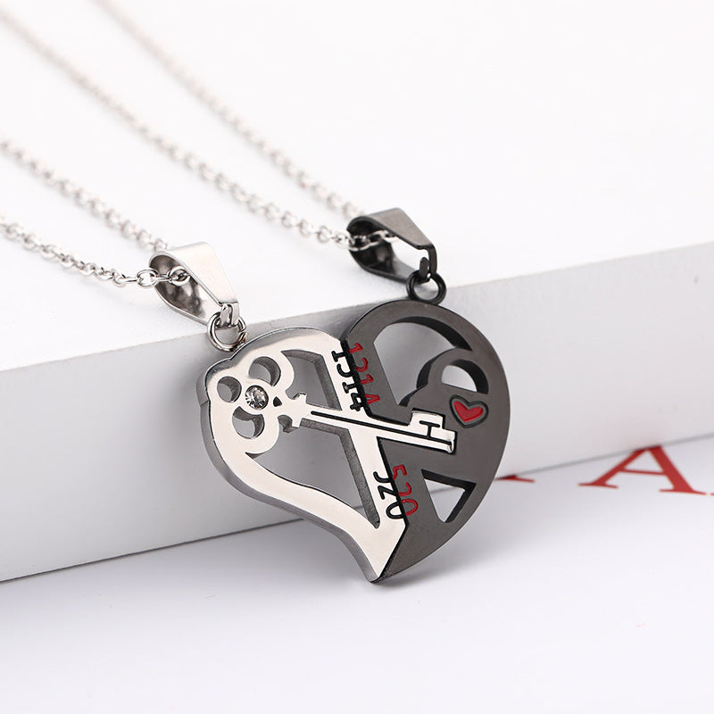 Matching Half Heart Necklaces for Couples