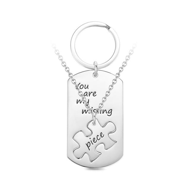 Matching Keychain and Necklace for Couples