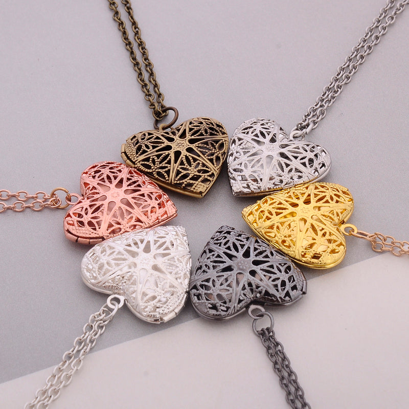 Heart Locket Necklace for Couples