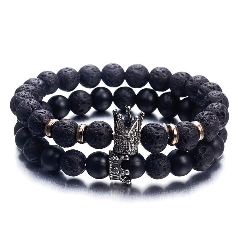 Couple bracelet matte Black
