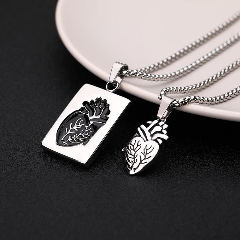 Matching Heart Necklaces for Couples