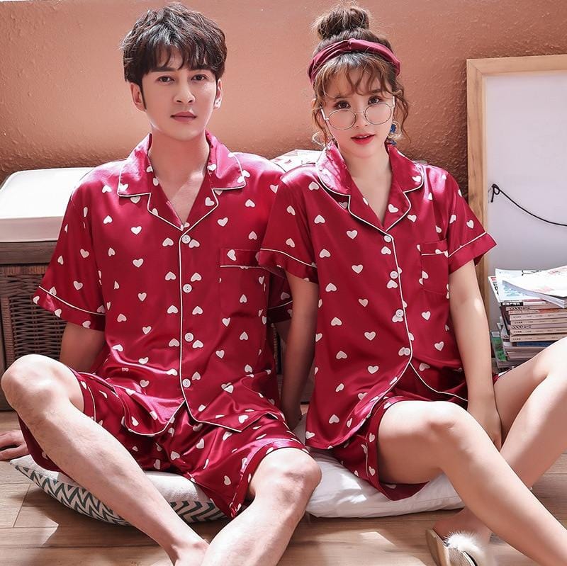 Couples Christmas Pajamas Short Sleeve