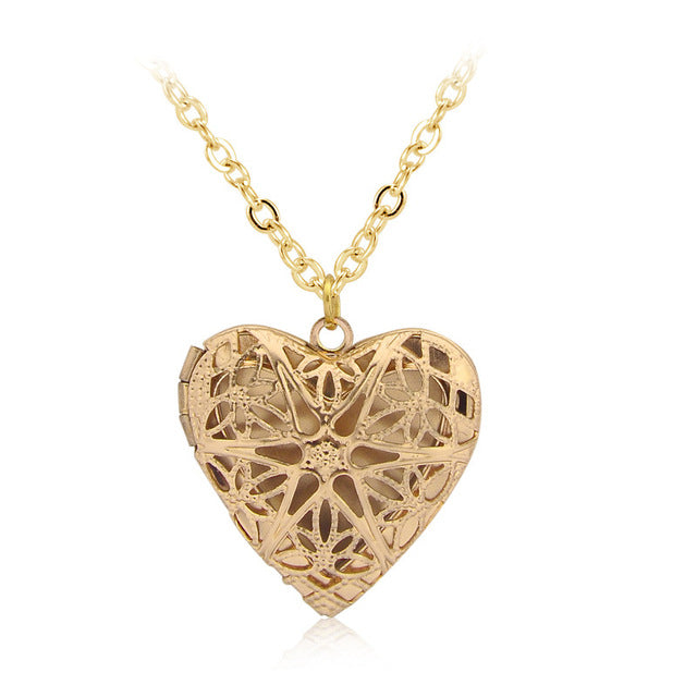 Heart Locket Necklace for Couples