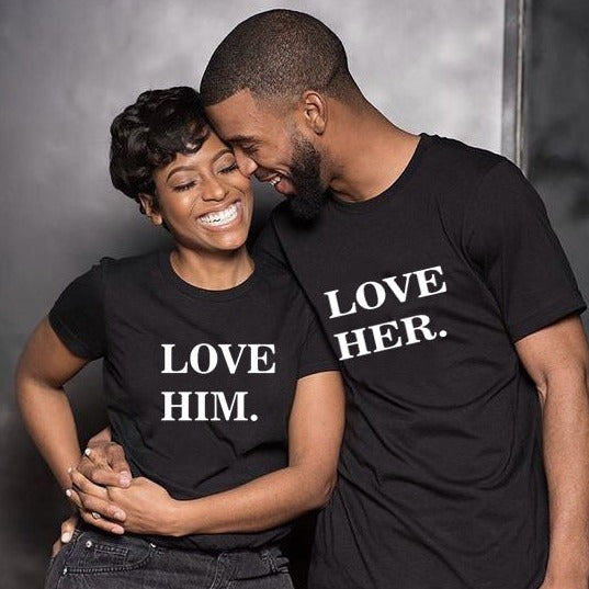 I love him i love her couple shirts