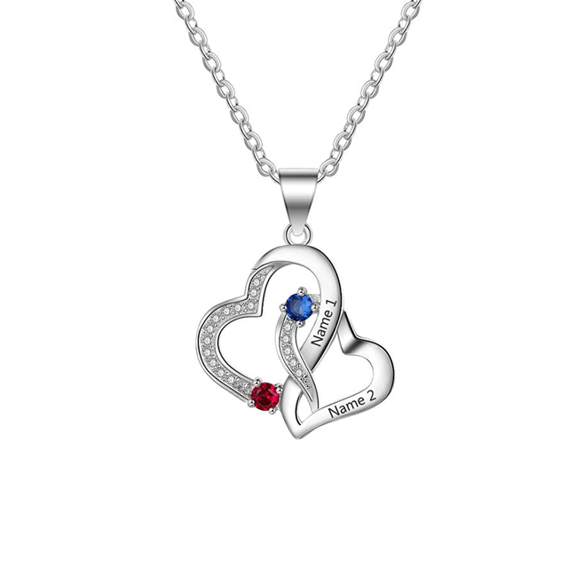 Couples Birthstone Necklace